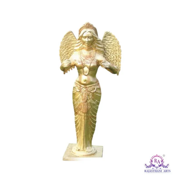 Golden Wings Women Statue Glass Fiber