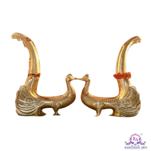 Golden Peacock Statue