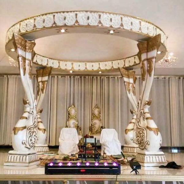White Golden Touch Mandap