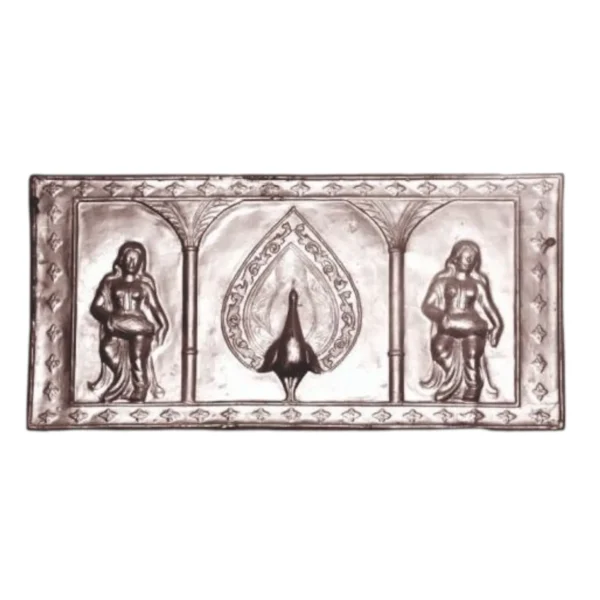 Heritage Embossed Glass Fiber Wall Panel – Classical Female Figures & Peacock Design