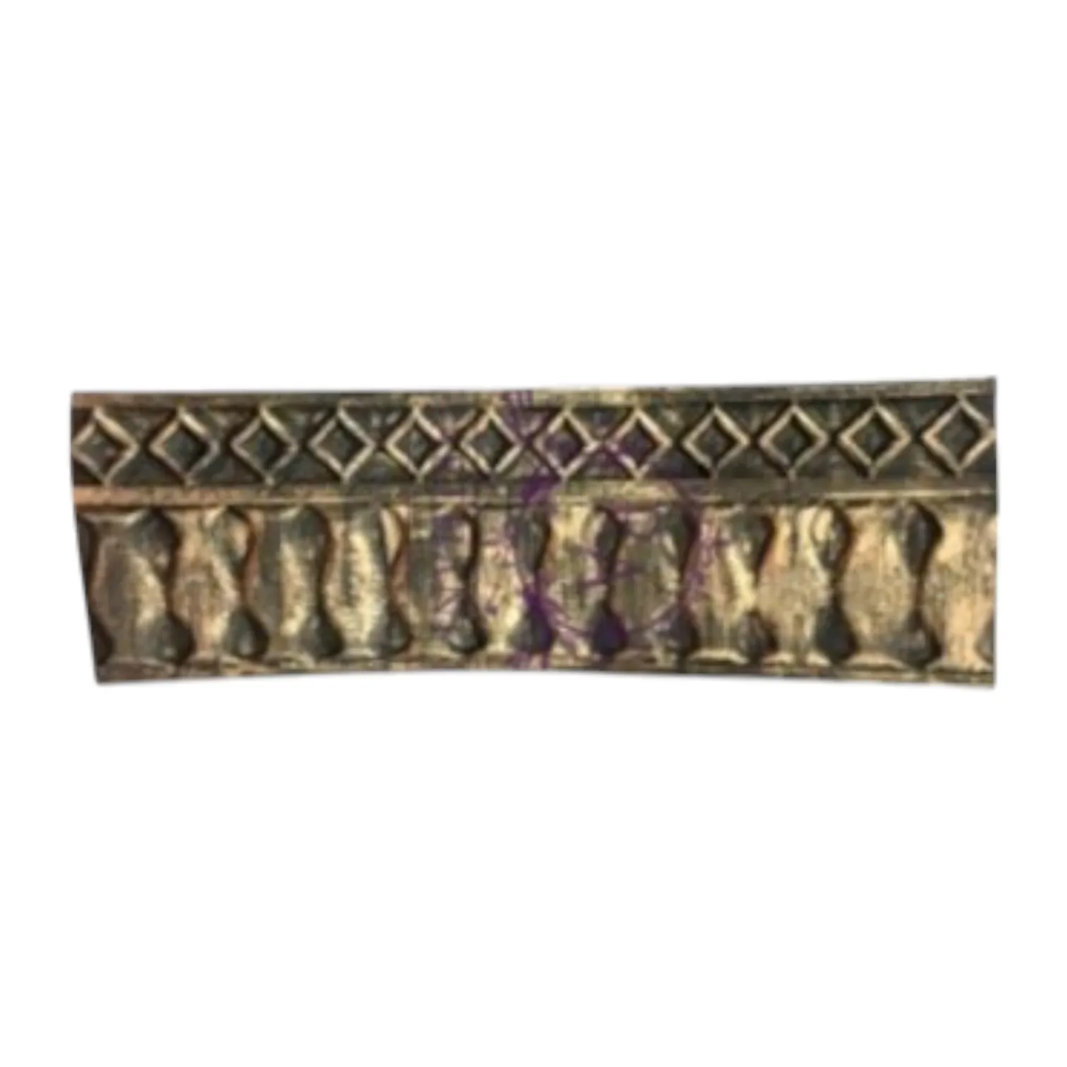 Antique-Style Decorative Cornice Glass Fibre Molding – Bronze & Gold Finish with Geometric Detailing