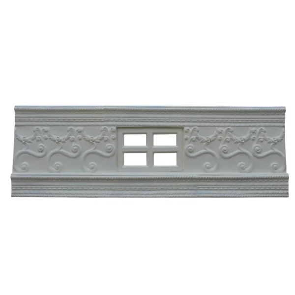 Elegant Decorative Glass Fiber Wall Panel with Intricate Floral Motif and Window Design