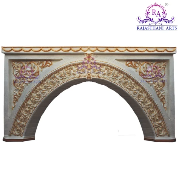 Rajasthani Arts Golden Finish Glass Fiber Arch RAF-39
